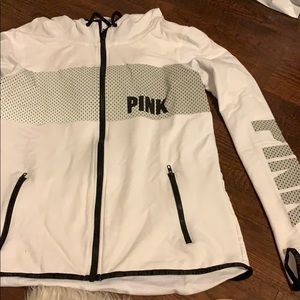 PINK Jacket- White Reflective